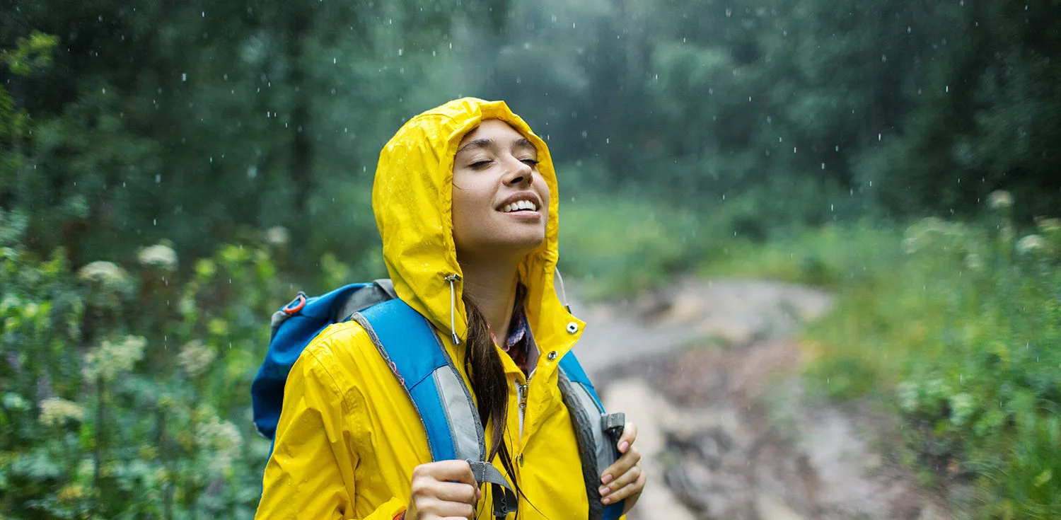 Walking in different weather conditions